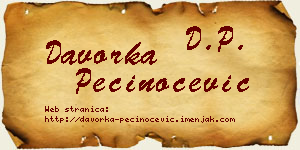 Davorka Pečinoćević vizit kartica